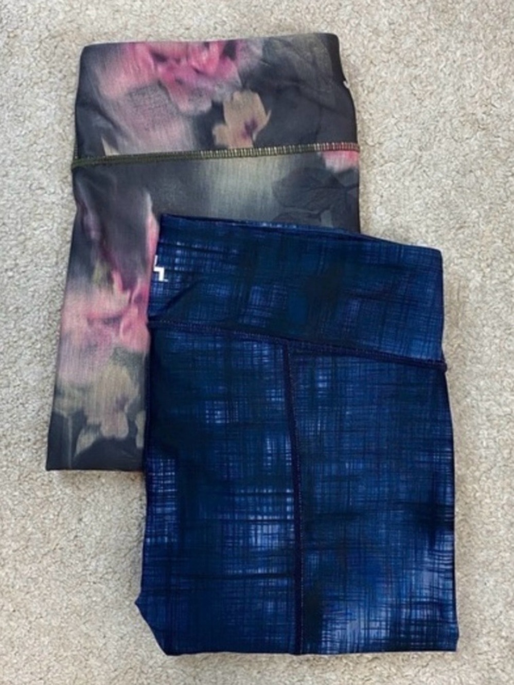 JoyLab Reversible Leggings in Navy Textured & Pink Tie-Dye